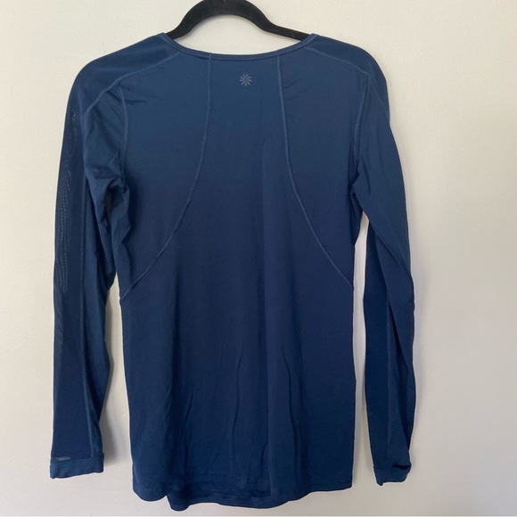 Athleta Sculptek Stealth Top Long Sleeve Shirt-Constellation Blue-Size Medium - Picture 4 of 5